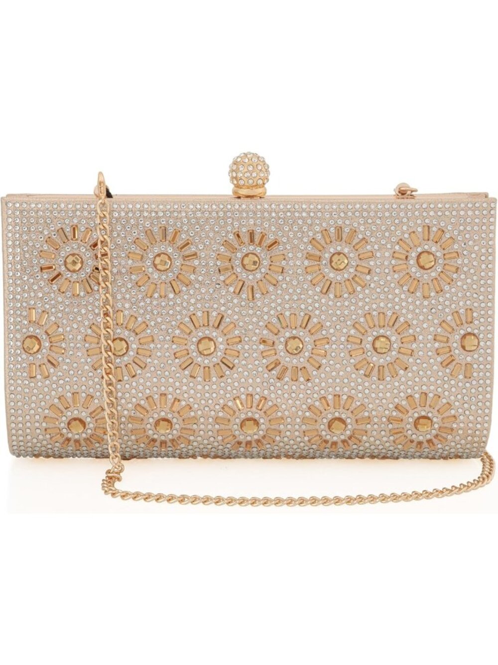 Sparkly Rhinestone Clutch Purse - Beaded Evening Handbag for Wedding & Prom